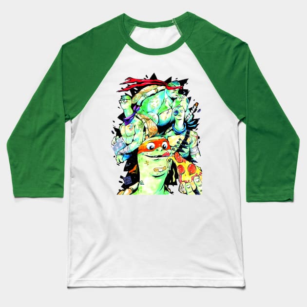 Abnormal Reptilian Karate Adolescents Baseball T-Shirt by RobS